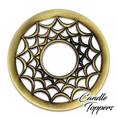 Photo of Spiders Web Candle Topper in Gold