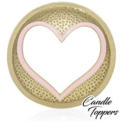 Photo of Gold Love Heart Candle Topper