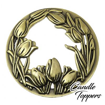Photo of Tulip Flower Gold Candle Topper