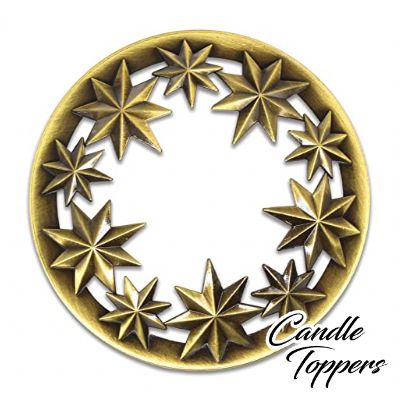 Photo of Gold Stars Candle Topper Lid