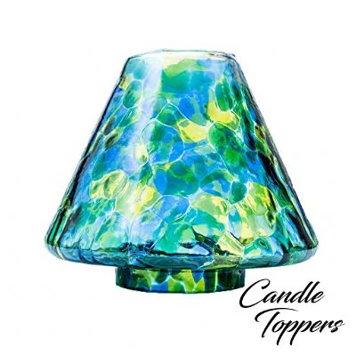 Photo of Green & Blue Candle Large Candle Shade